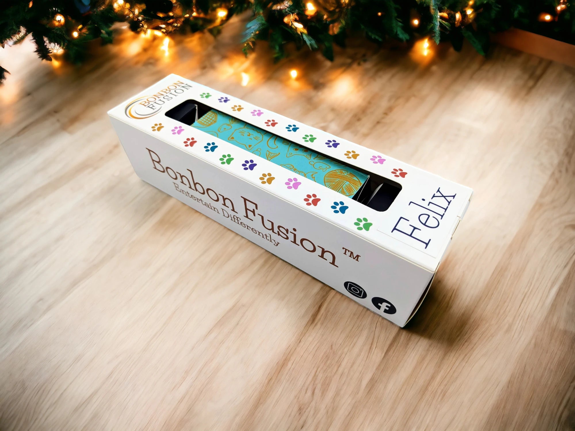 cat christmas cracker bonbon